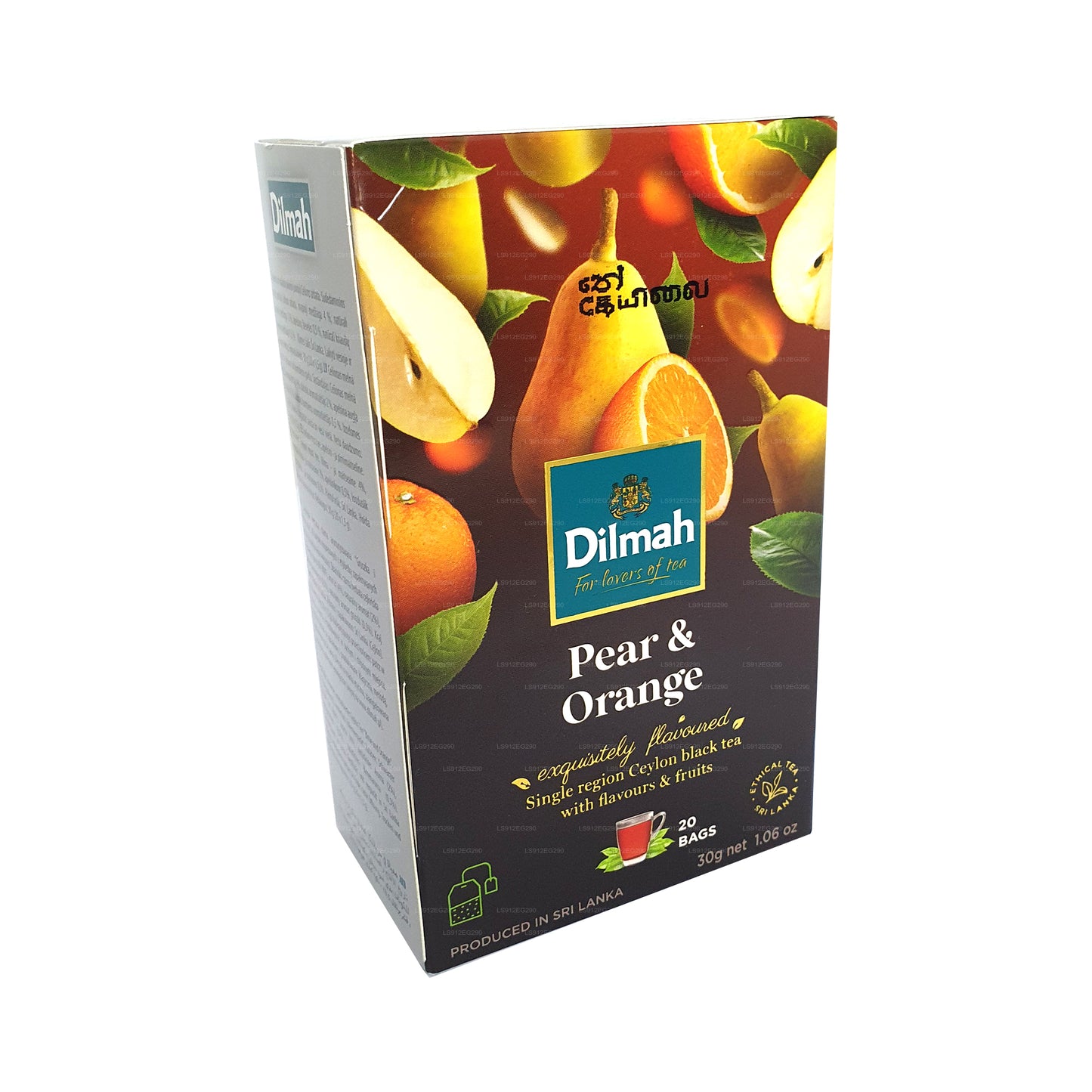 Dilmah Ceylon-Schwarztee mit Birnen- und Orangengeschmack (30 g) 20 Teebeutel