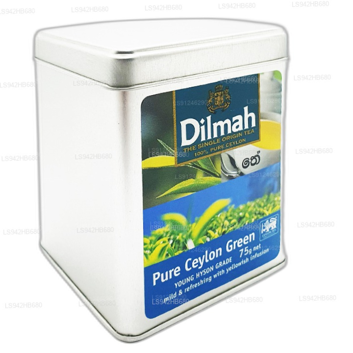 Dilmah Pure Ceylon Grüntee (YOUNG HYSON GRADE) Loseblatttee (75 g) Caddy