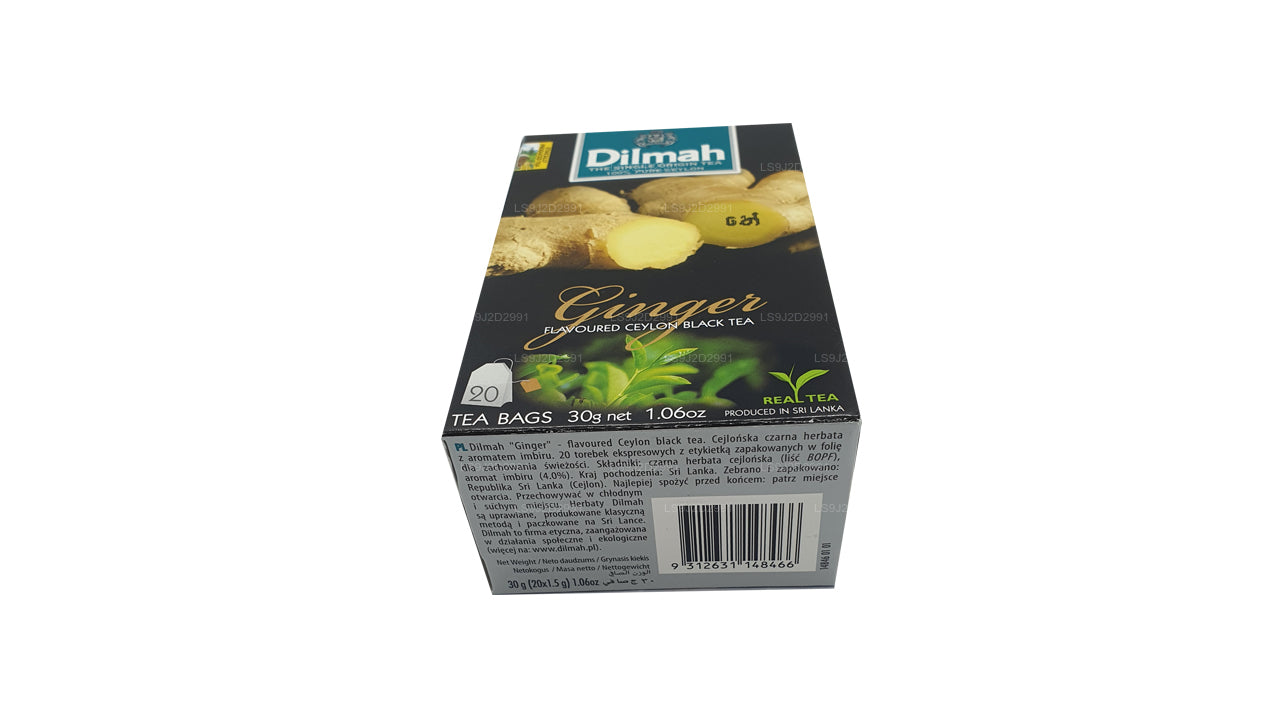 Dilmah Schwarzer Tee mit Ingwergeschmack (30 g) 20 Teebeutel