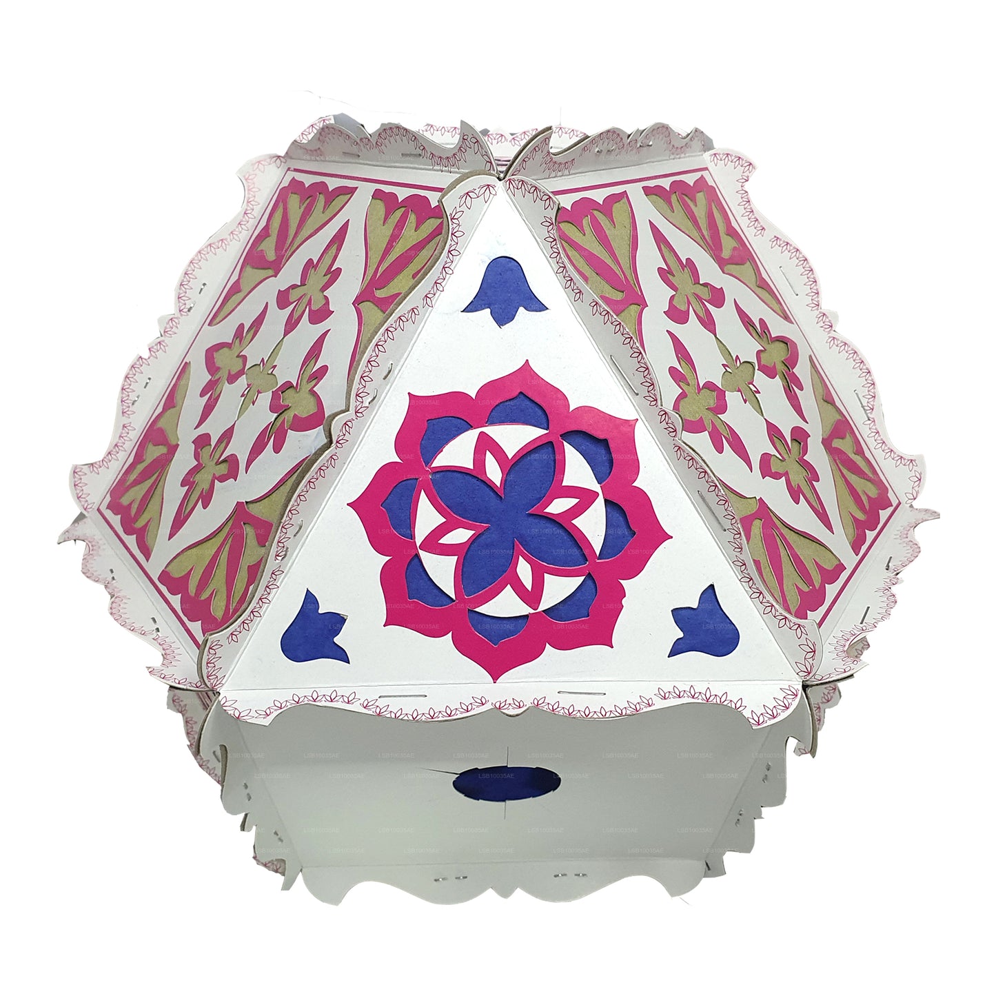 Lakpura Papp-Vesak-Laternen (Atapattam Koodu), 3er-Pack