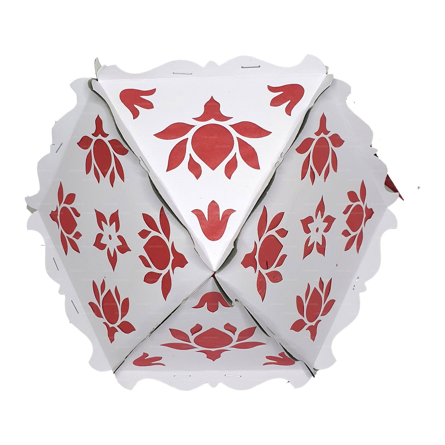 Lakpura Papp-Vesak-Laternen (Atapattam Koodu), 3er-Pack