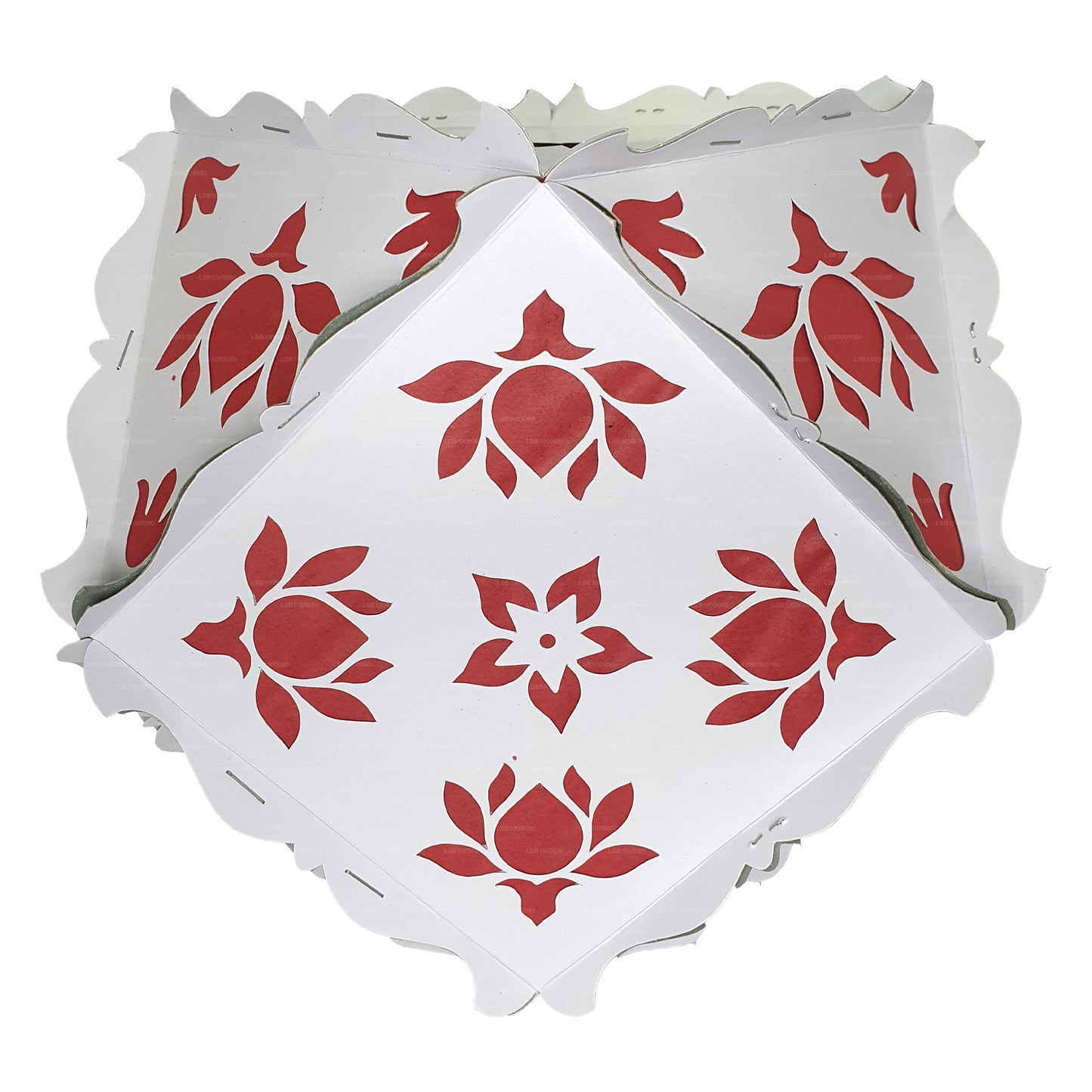 Lakpura Papp-Vesak-Laternen (Atapattam Koodu), 3er-Pack