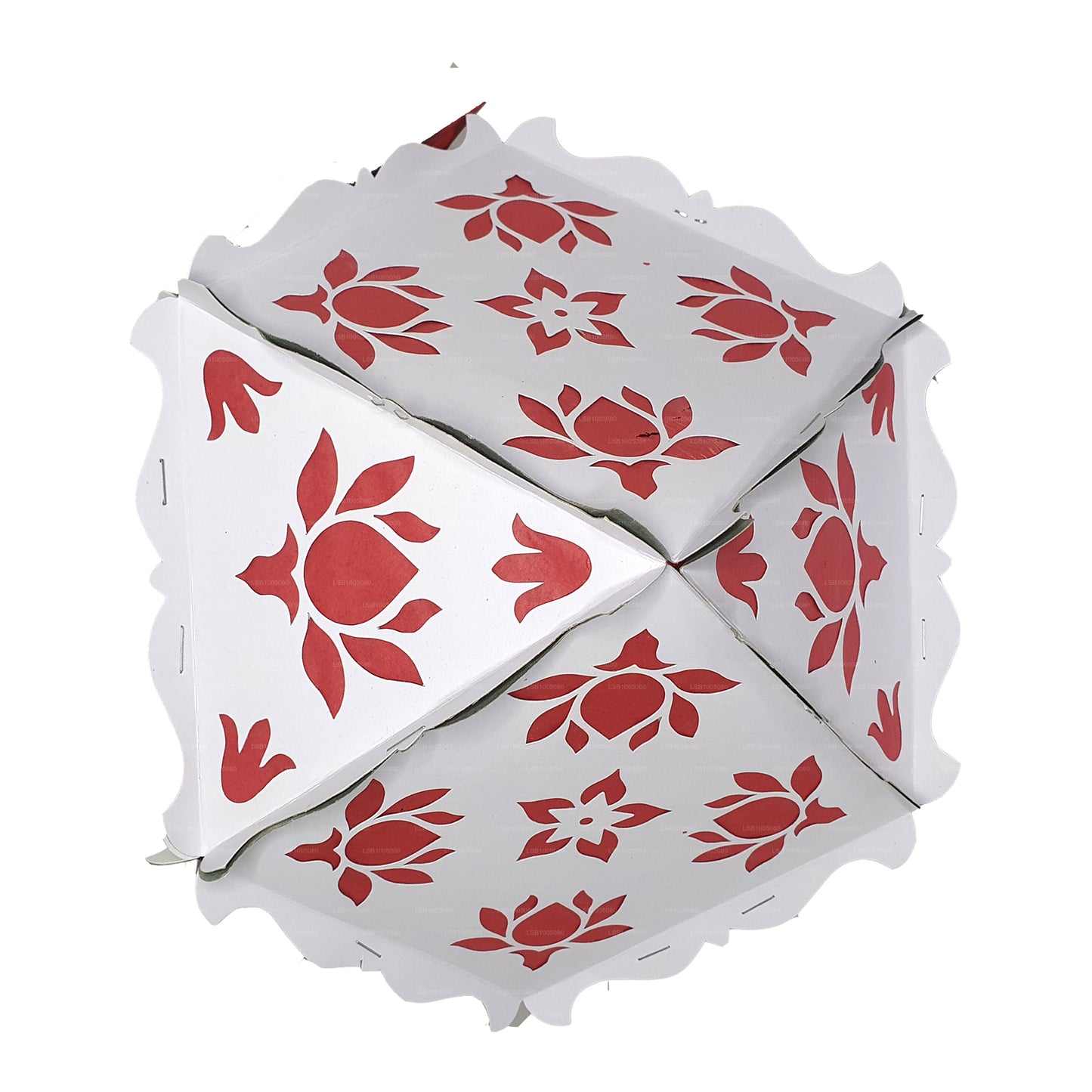 Lakpura Papp-Vesak-Laternen (Atapattam Koodu), 3er-Pack