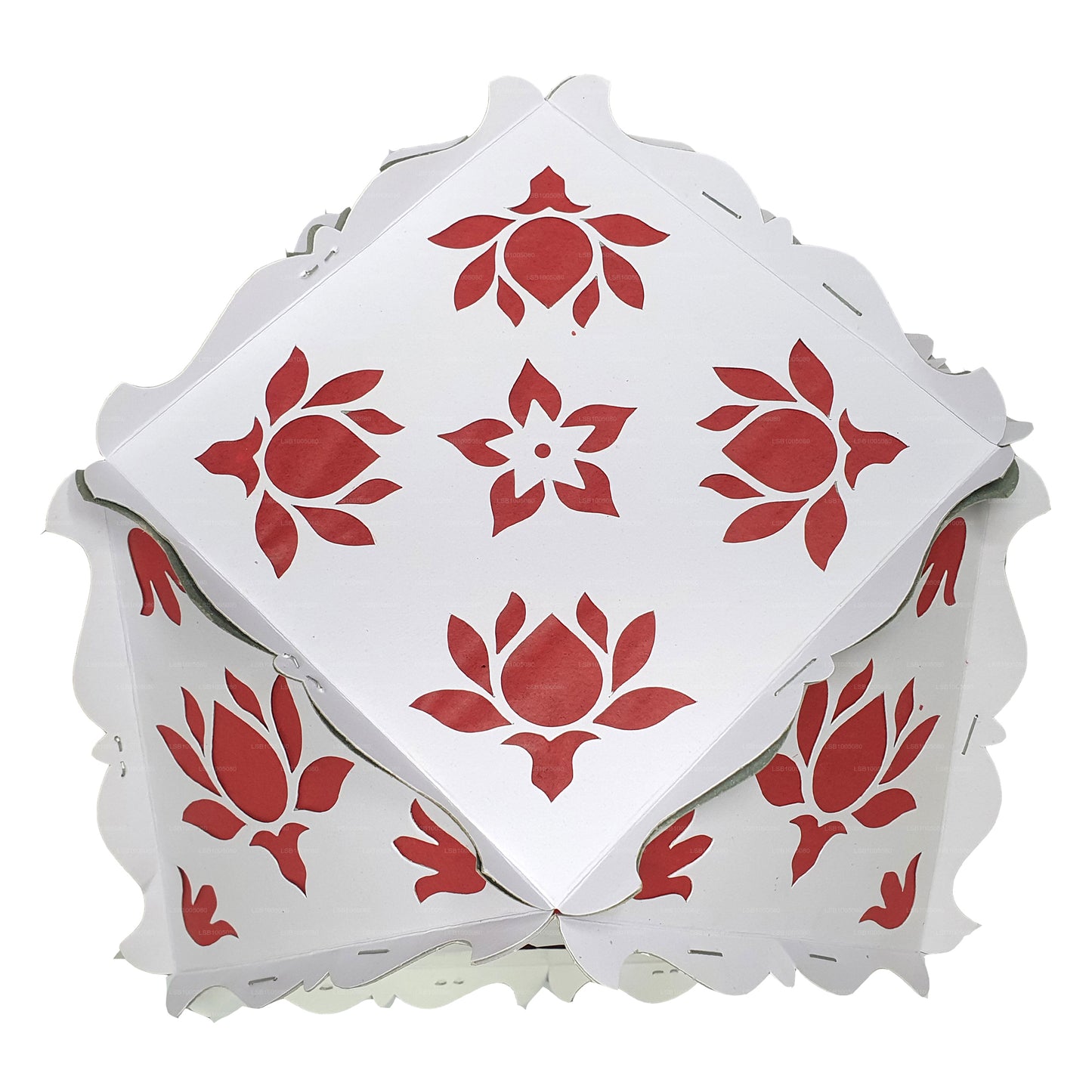 Lakpura Papp-Vesak-Laternen (Atapattam Koodu), 3er-Pack