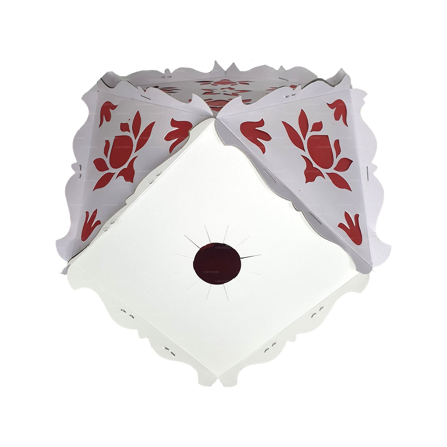 Lakpura Papp-Vesak-Laternen (Atapattam Koodu), 3er-Pack
