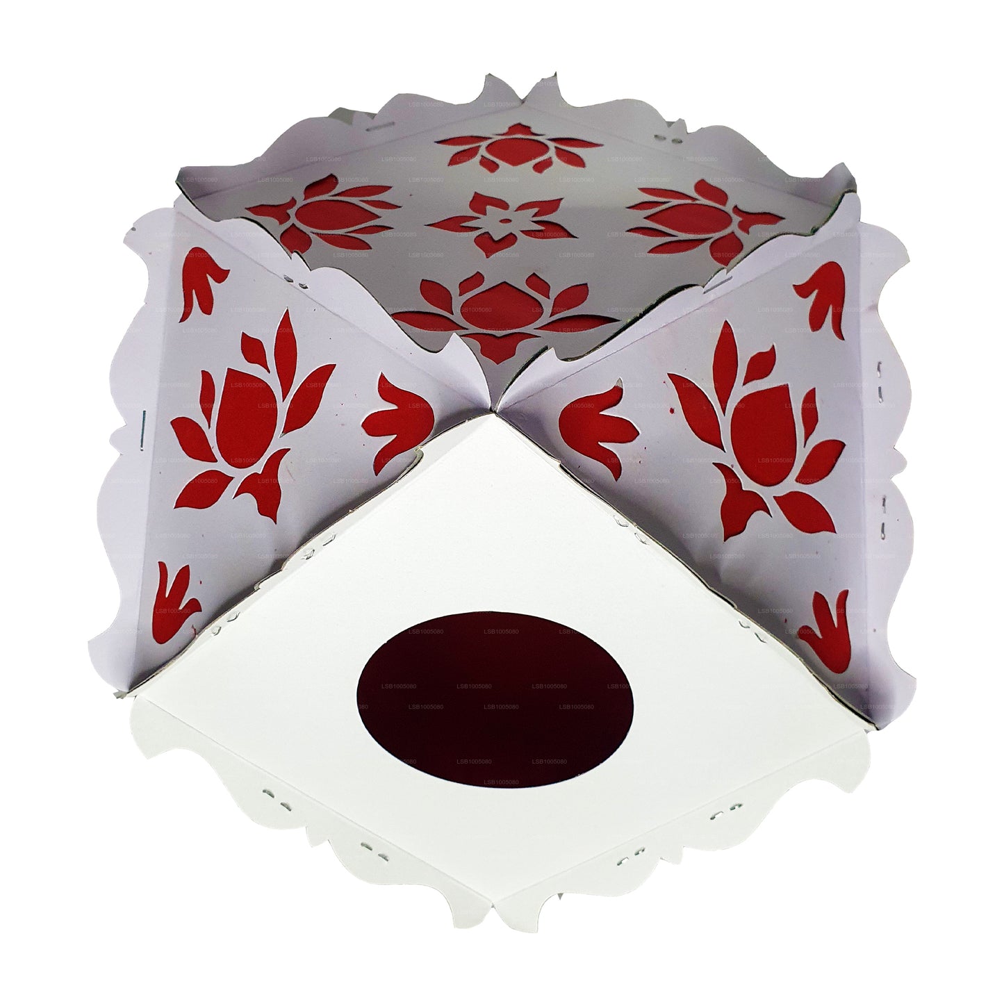 Lakpura Papp-Vesak-Laternen (Atapattam Koodu), 3er-Pack