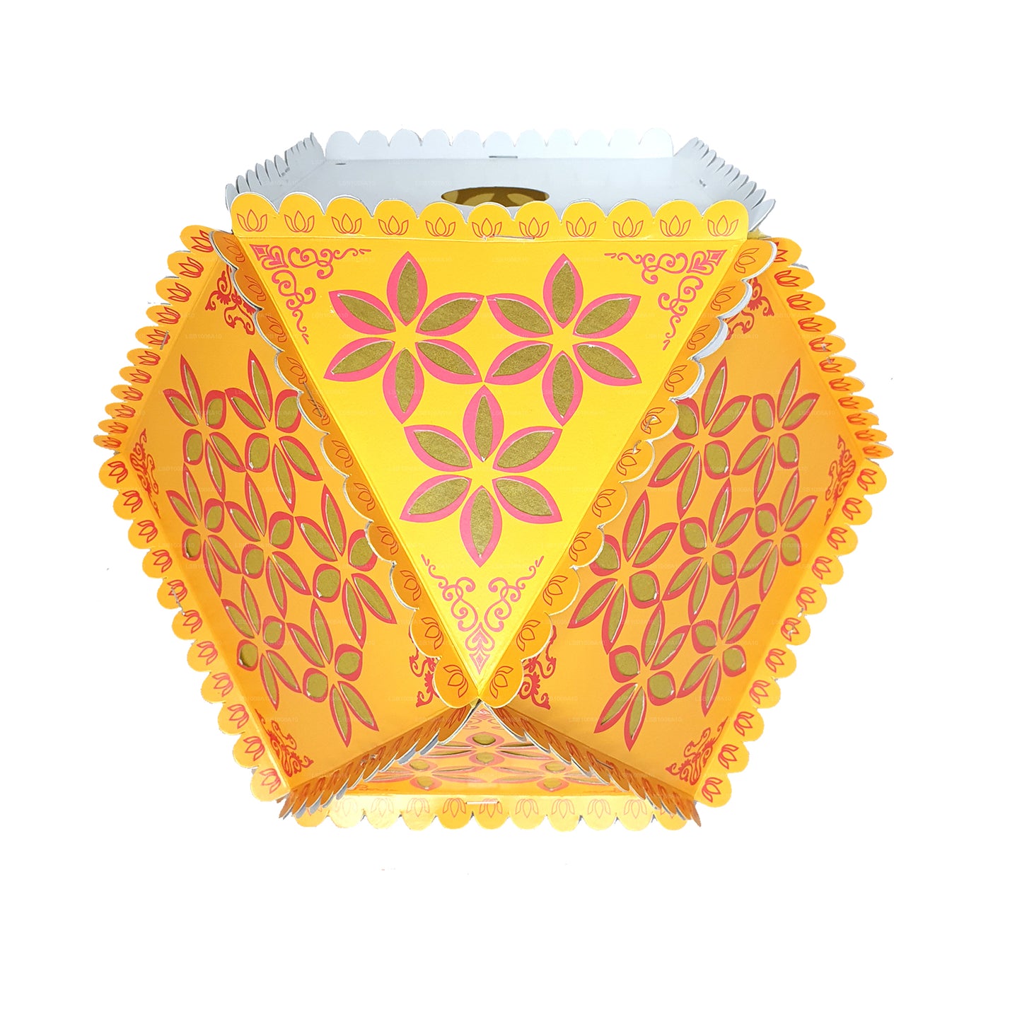 Lakpura Papp-Vesak-Laternen (Atapattam Koodu), 3er-Pack