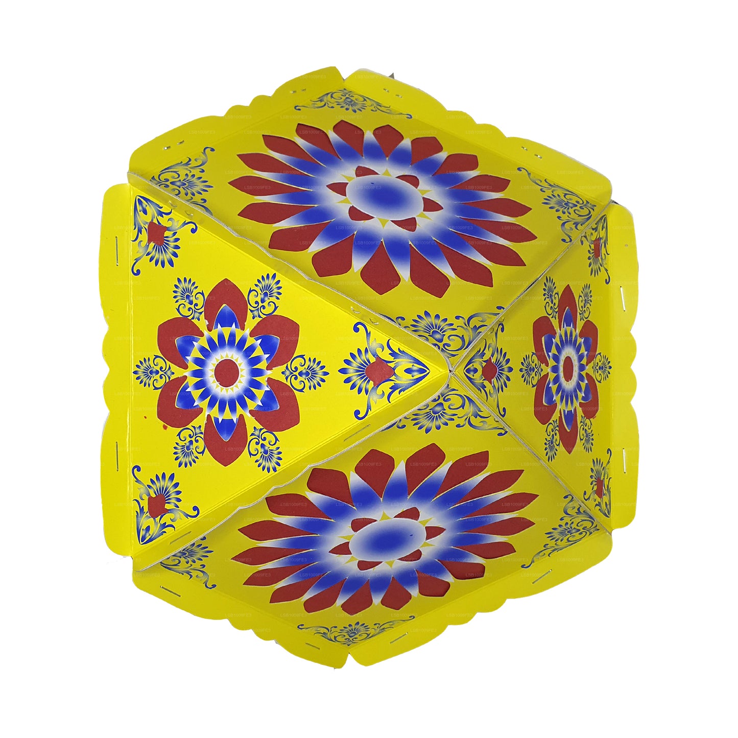 Lakpura Papp-Vesak-Laternen (Atapattam Koodu), 3er-Pack