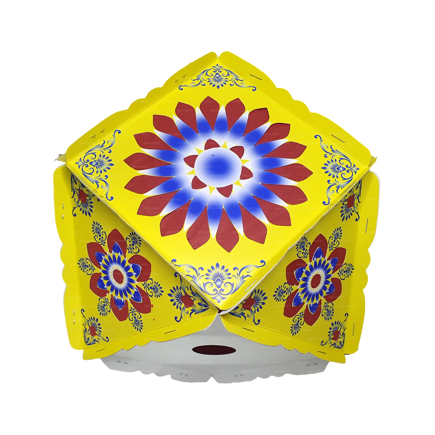 Lakpura Papp-Vesak-Laternen (Atapattam Koodu), 3er-Pack
