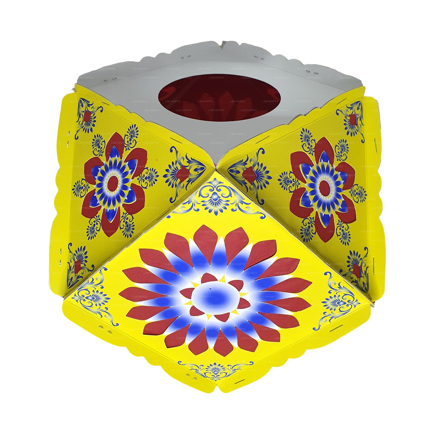 Lakpura Papp-Vesak-Laternen (Atapattam Koodu), 3er-Pack