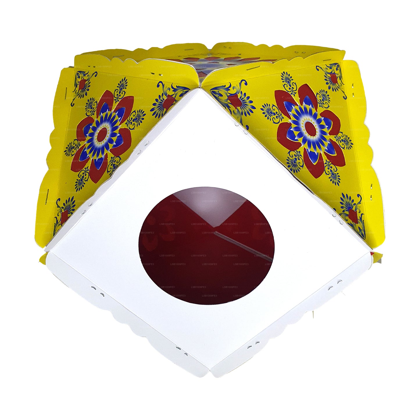 Lakpura Papp-Vesak-Laternen (Atapattam Koodu), 3er-Pack
