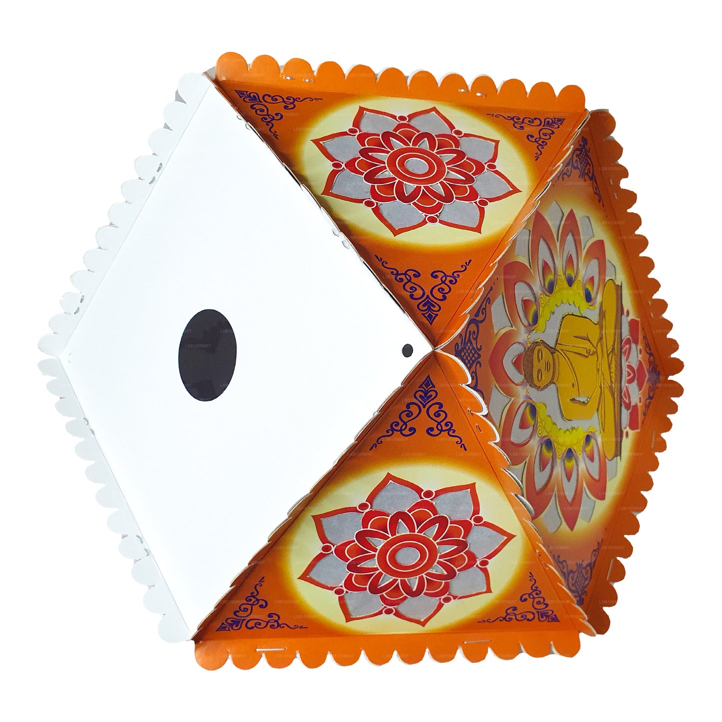 Lakpura Papp-Vesak-Laternen (Atapattam Koodu), 3er-Pack
