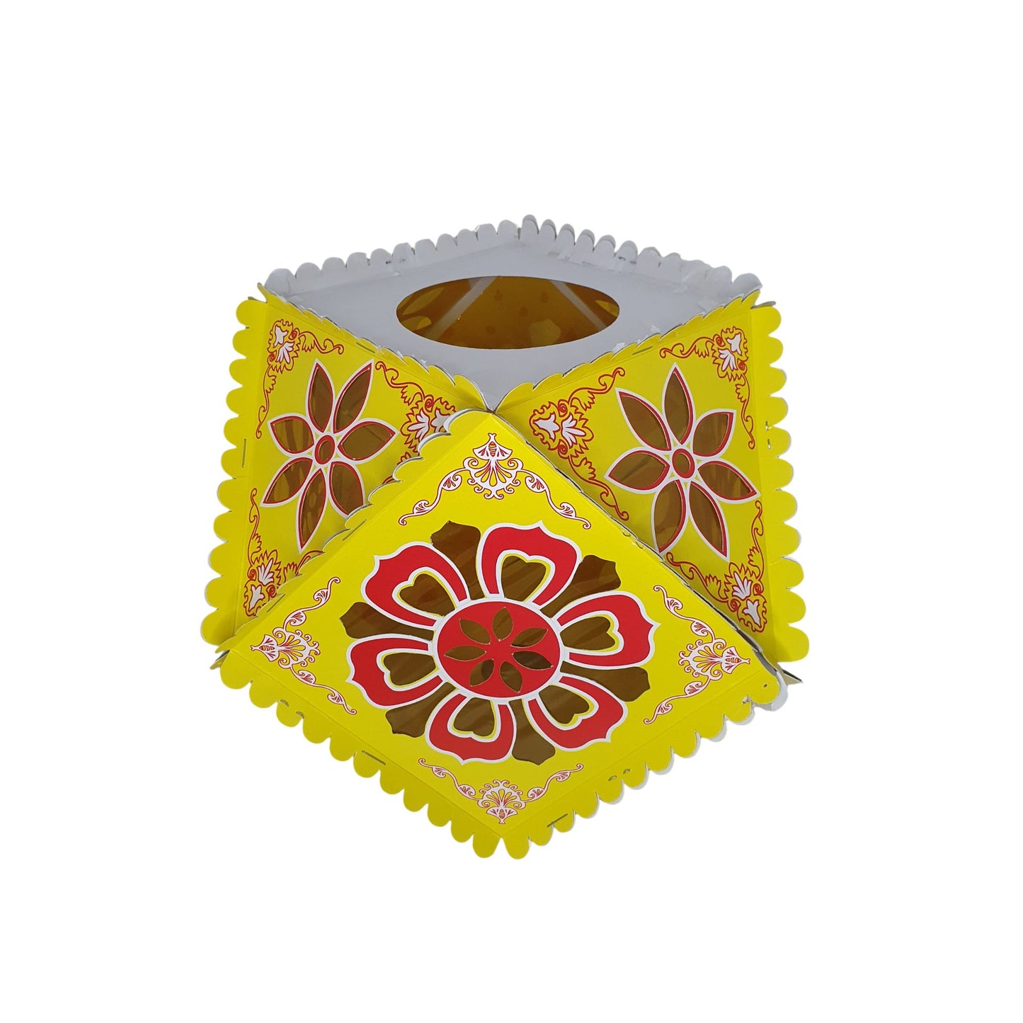 Lakpura Papp-Vesak-Laternen (Atapattam Koodu), 3er-Pack