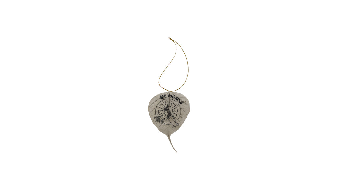 Hängendes Ornament mit natürlichen Bodhi-Blättern