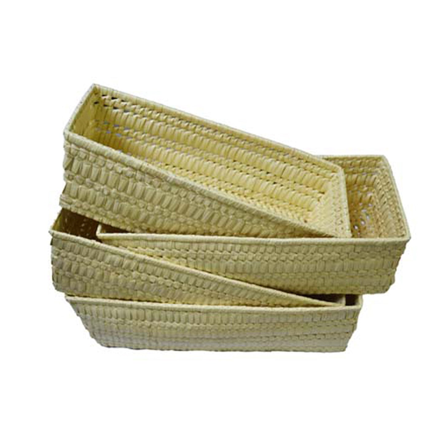 Lakpura® Palmyrah-Korb, quadratische Form (vierteilig), Design A