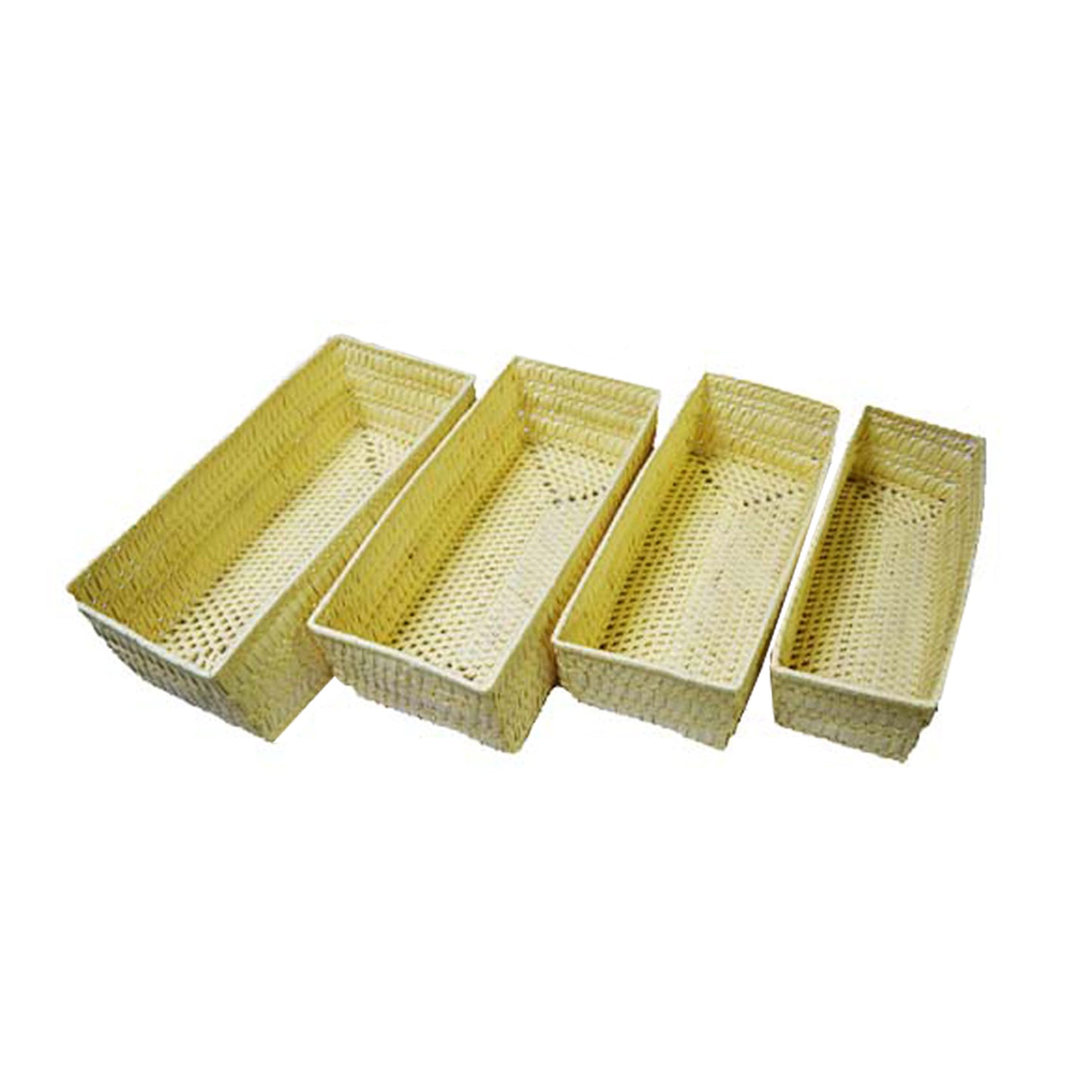 Lakpura® Palmyrah-Korb, quadratische Form (vierteilig), Design A