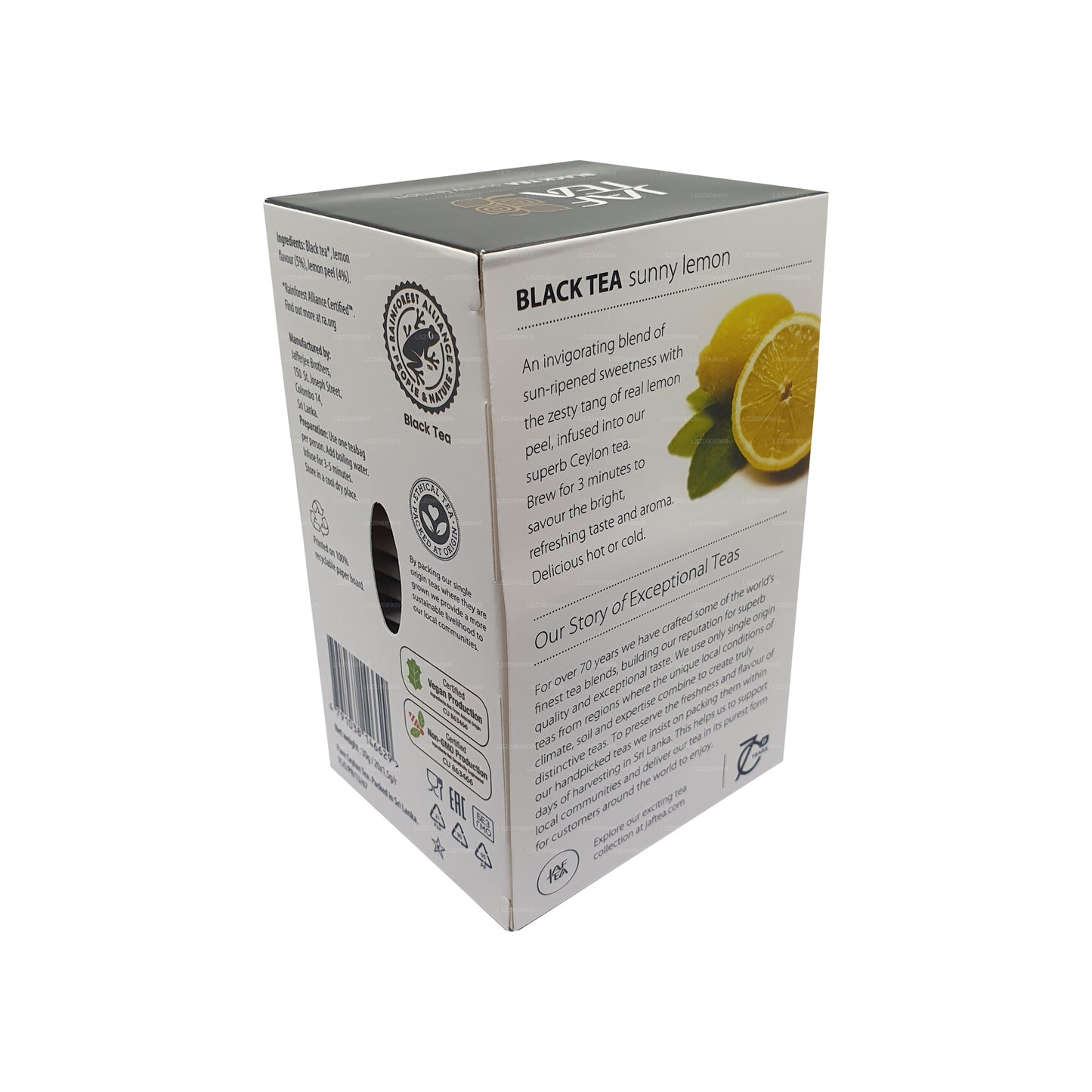 Jaf Tea Sunny Lemon Schwarztee (30 g) Folienumschlag-Teebeutel