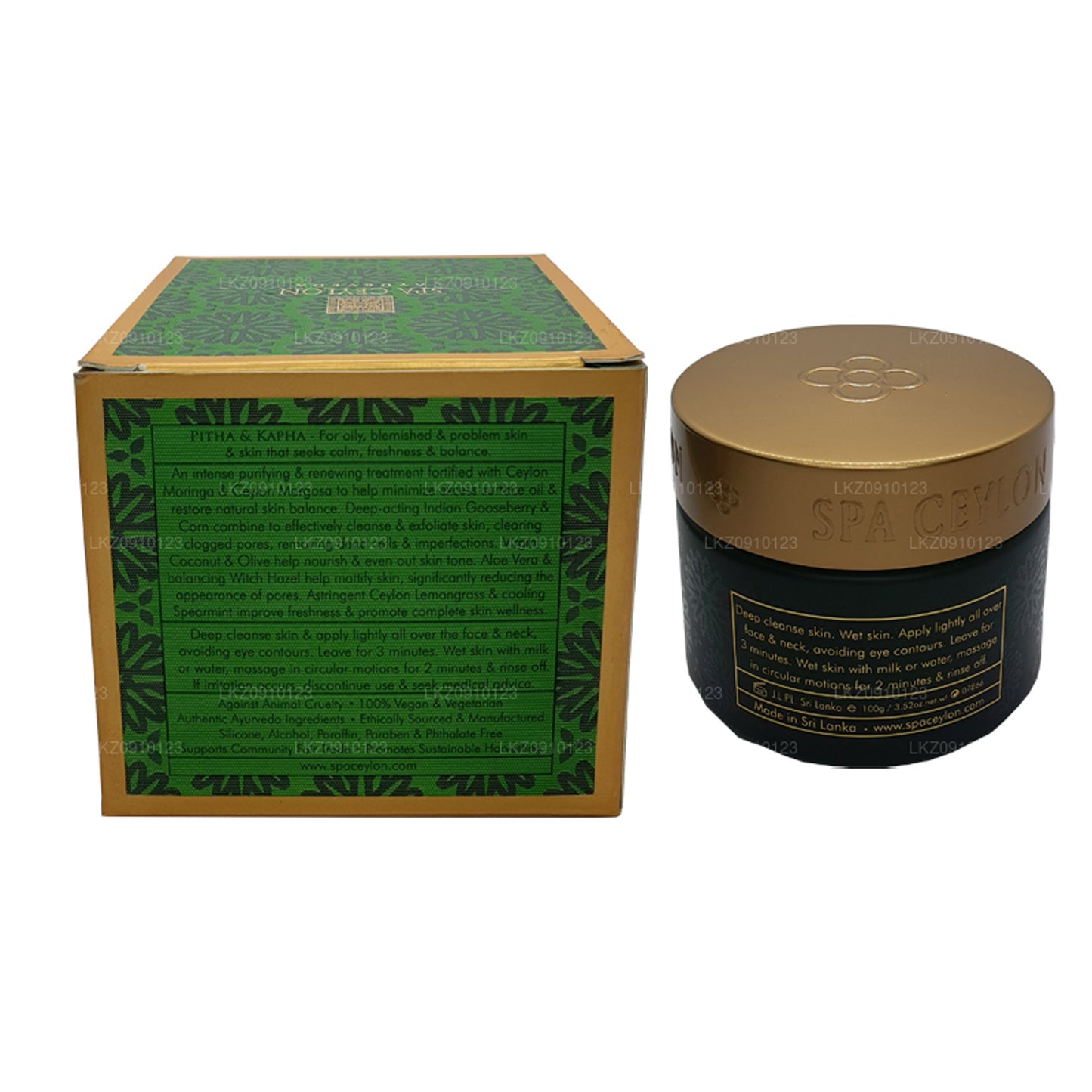 Spa Ceylon Skin Balance Gesichtspeeling mit Moringa und Neem, klärende Tonerde, 100 g