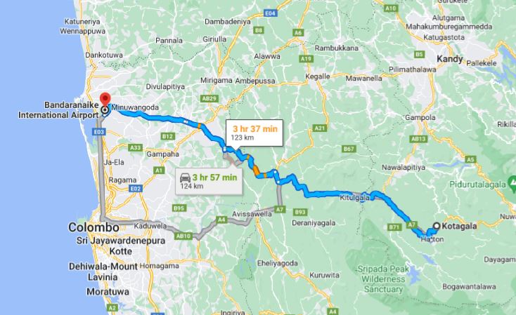 Privater Transfer von Kotagala City zum Flughafen Colombo (CMB)