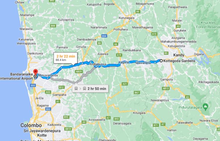 Privater Transfer von Kottegoda City zum Flughafen Colombo (CMB)