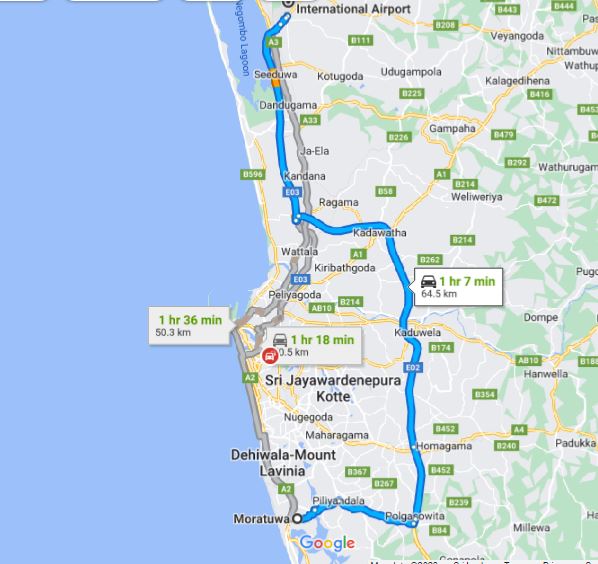 Privater Transfer von Moratuwa City zum Flughafen Colombo (CMB)