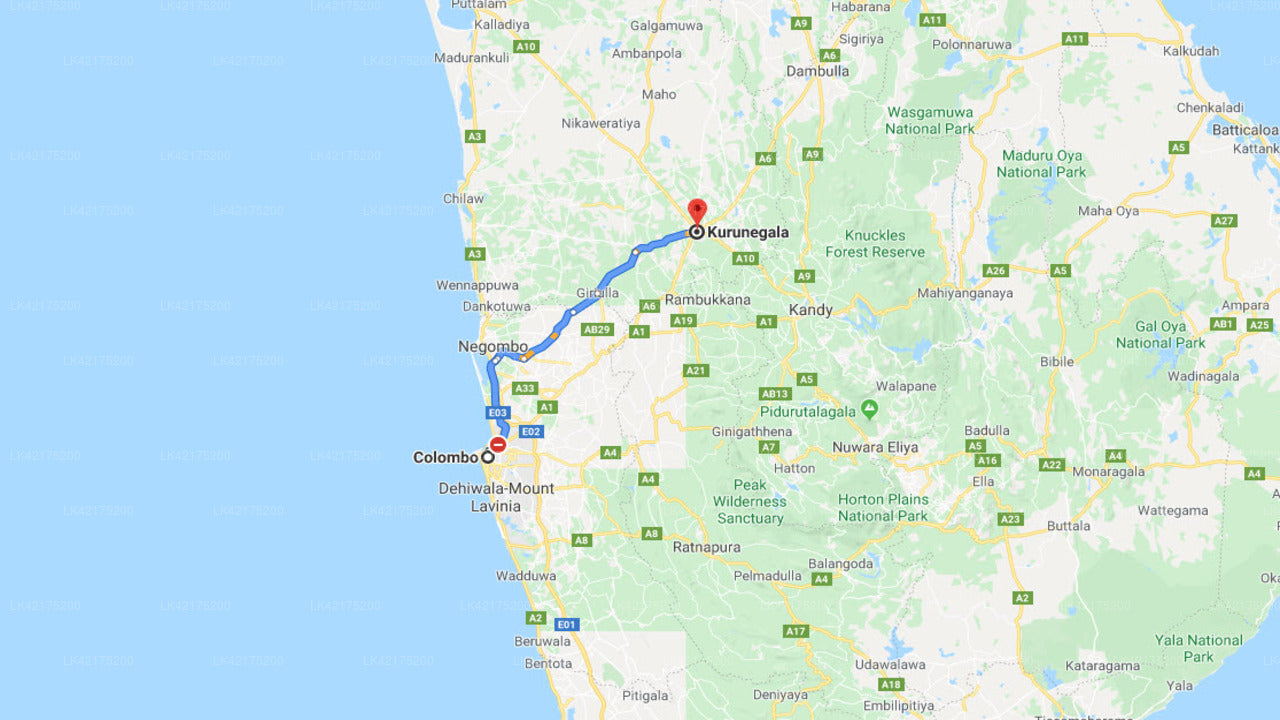 Privater Transfer von Colombo City nach Kurunegala City