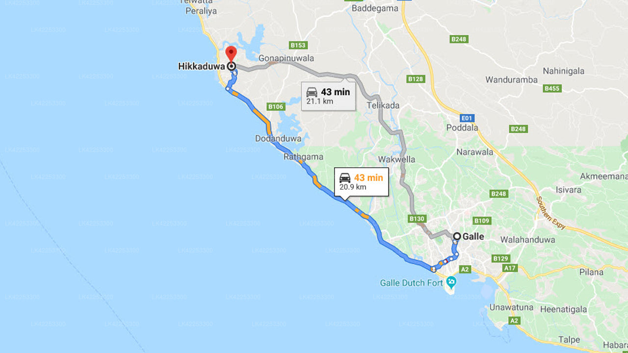 Privater Transfer von Galle nach Hikkaduwa