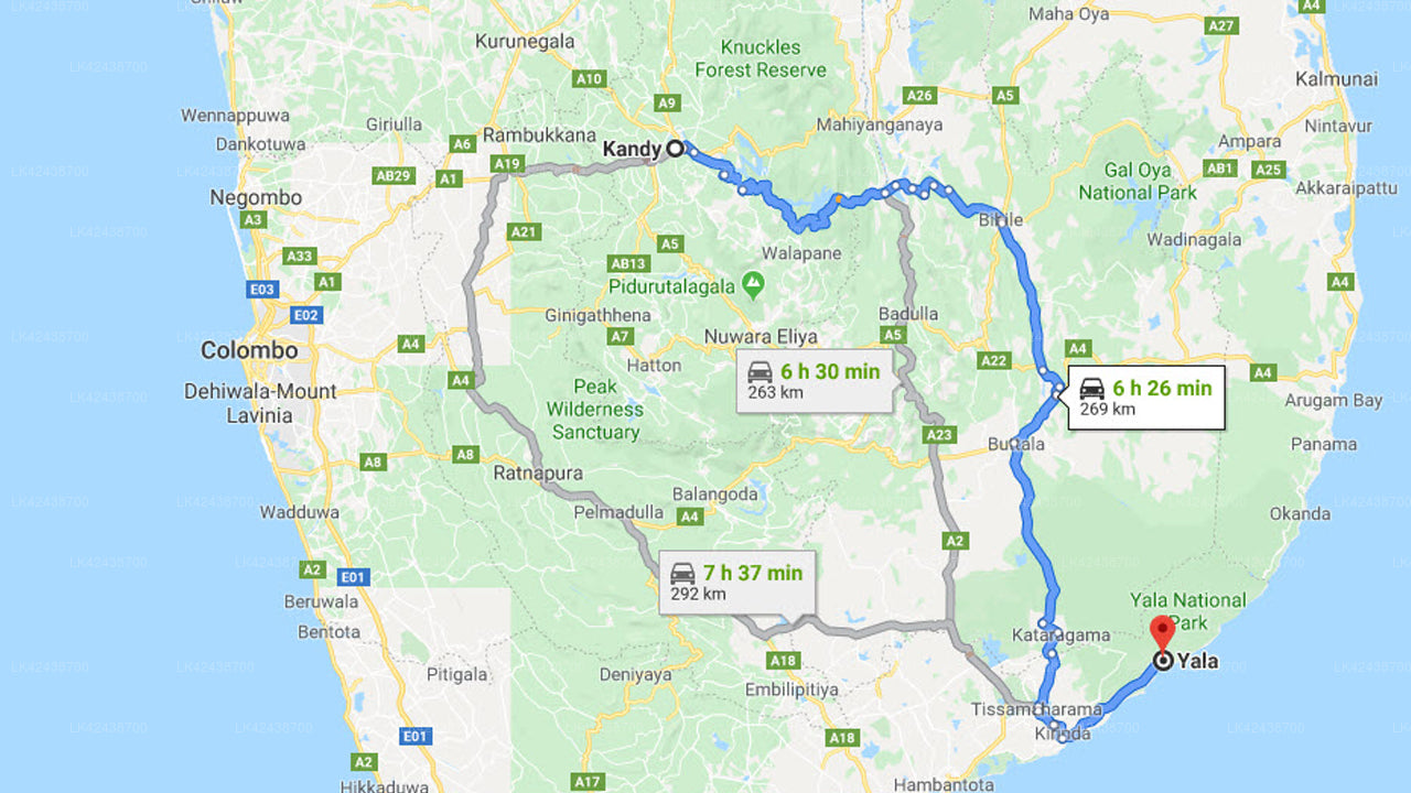 Privater Transfer von Kandy City nach Yala City