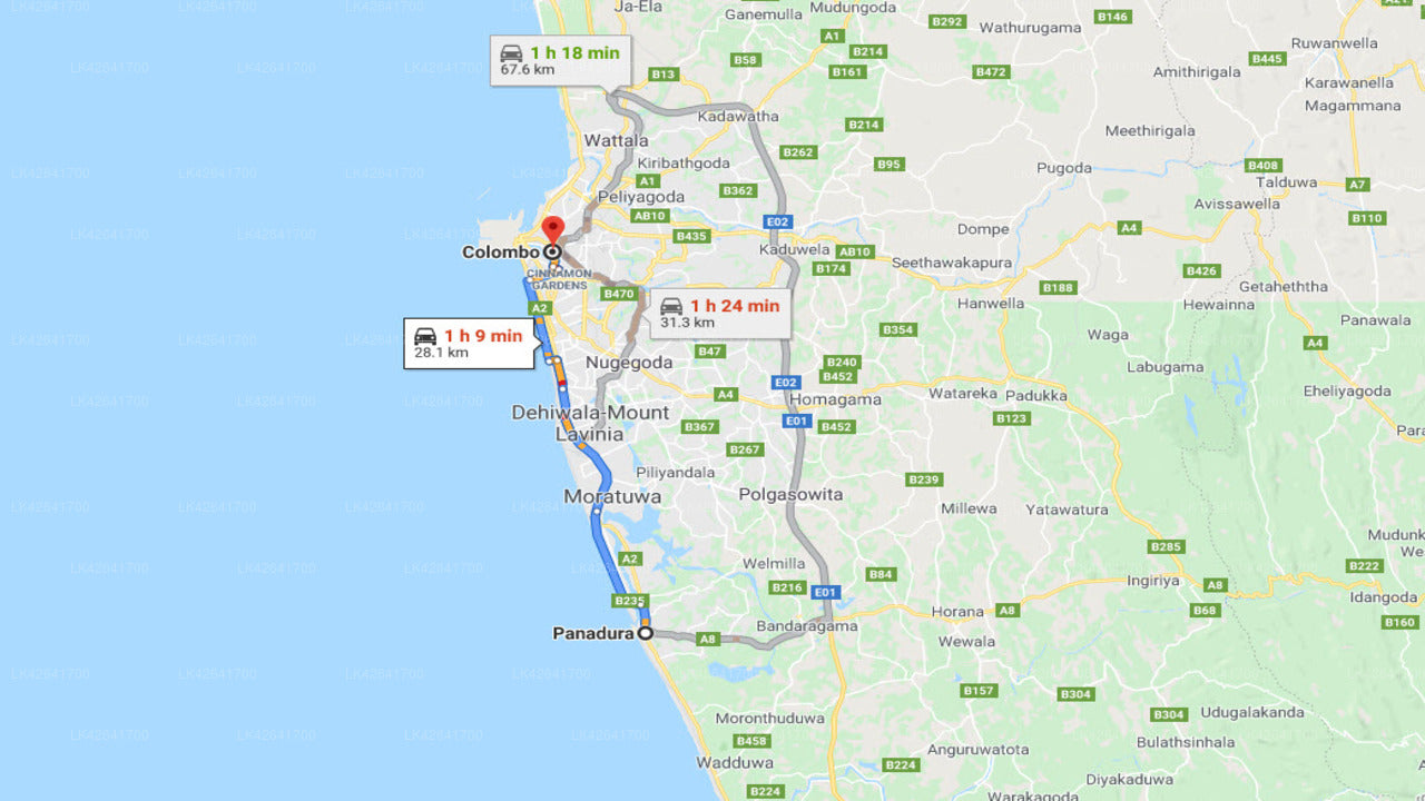 Privater Transfer von Panadura City nach Colombo City