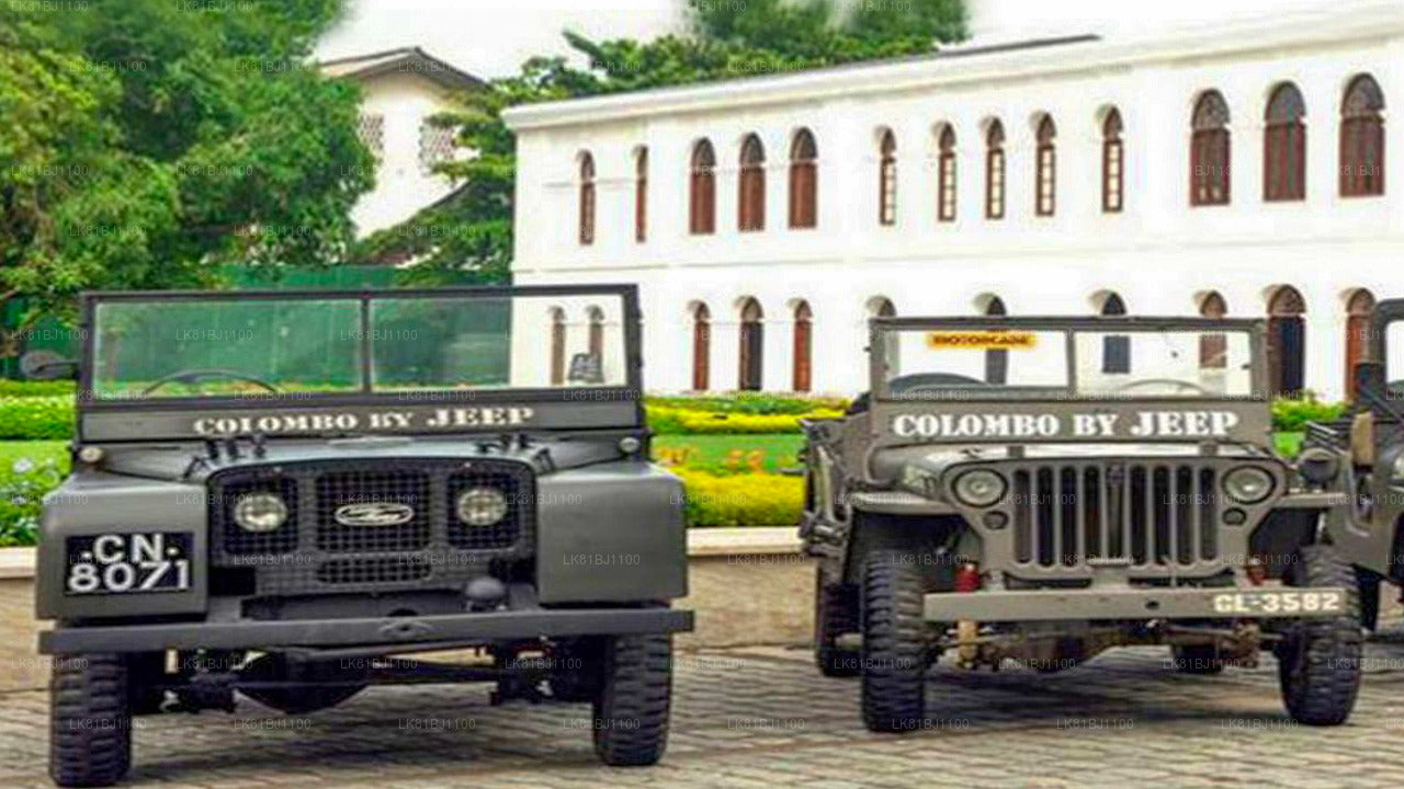 Stadtrundfahrt durch Colombo im Vietnamkriegs-Jeep vom Seehafen Colombo