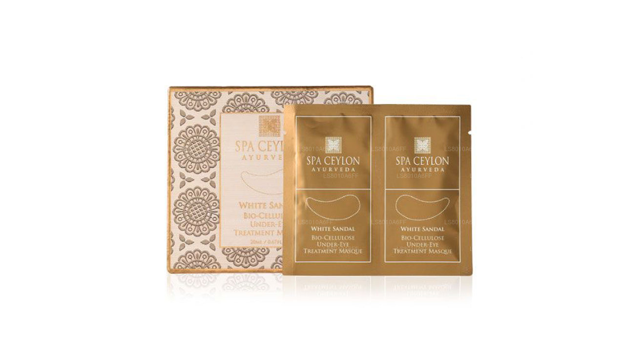 Spa Ceylon White Sandal Bio-Zellulose-Behandlungsmaske für die Augenpartie (20 ml)