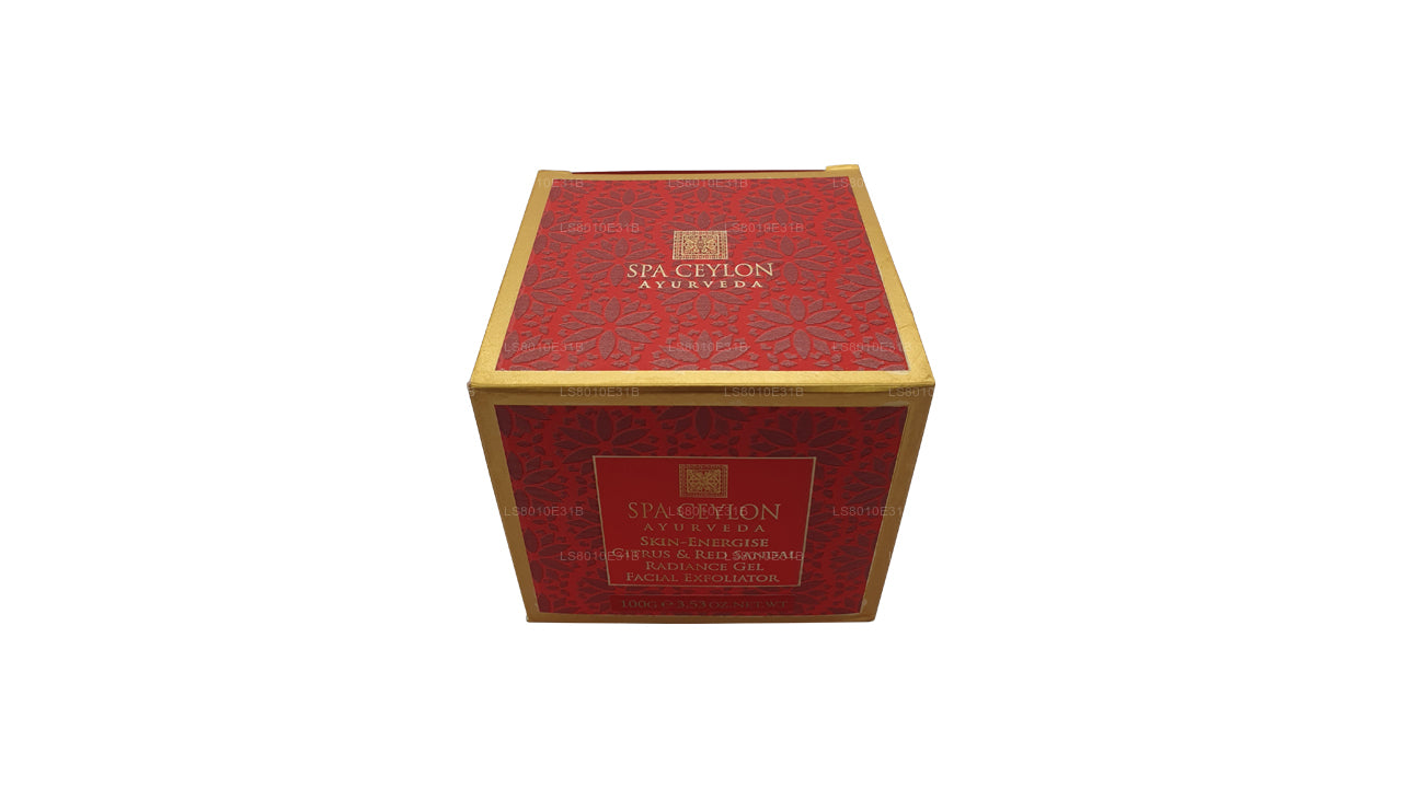 Spa Ceylon Skin Energise Gel-Gesichtspeeling mit Zitrus und roter Sandale für strahlenden Glanz (120 g)