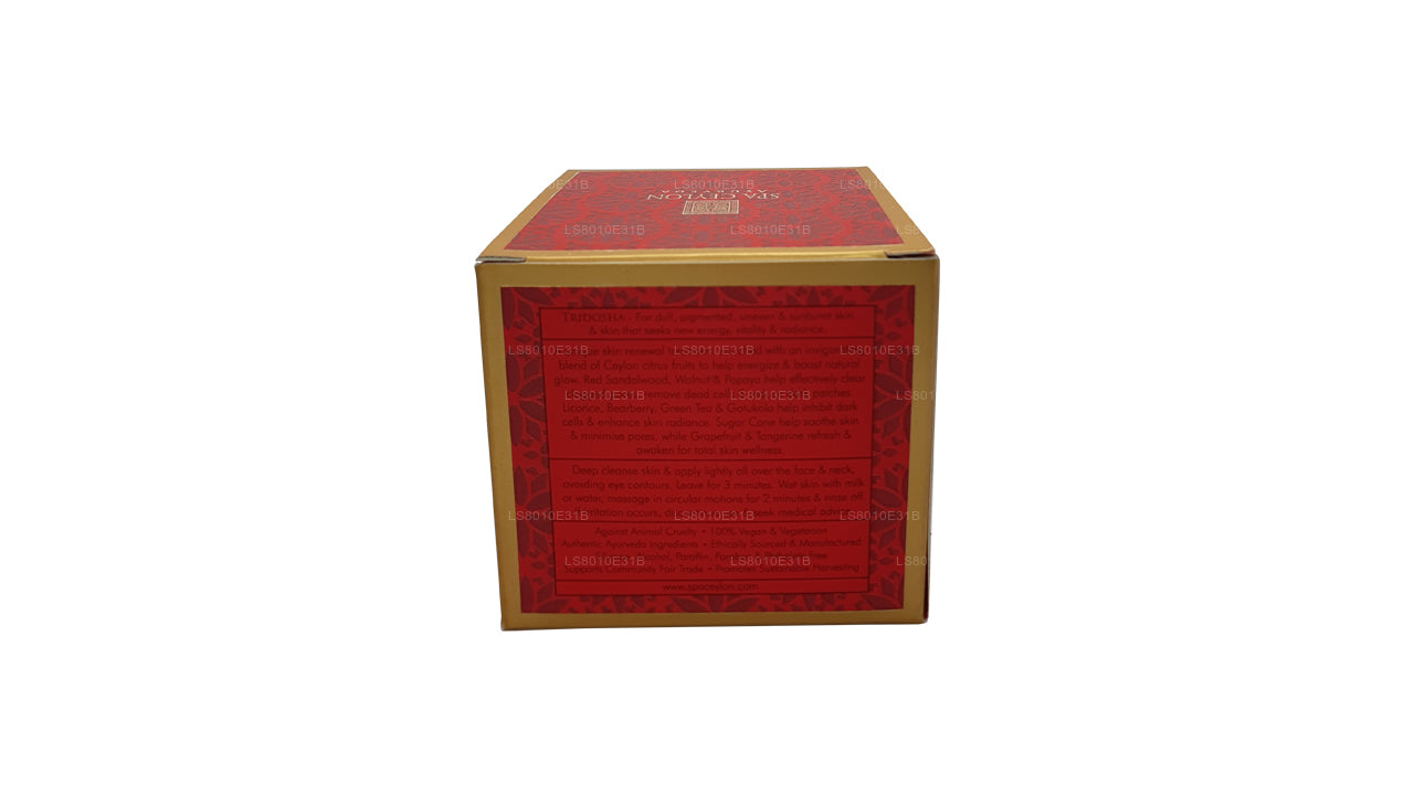 Spa Ceylon Skin Energise Gel-Gesichtspeeling mit Zitrus und roter Sandale für strahlenden Glanz (120 g)
