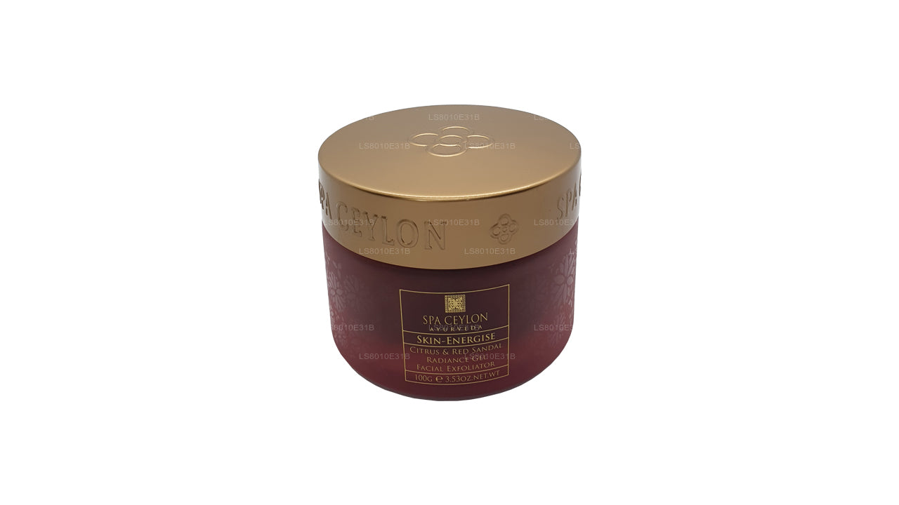 Spa Ceylon Skin Energise Gel-Gesichtspeeling mit Zitrus und roter Sandale für strahlenden Glanz (120 g)