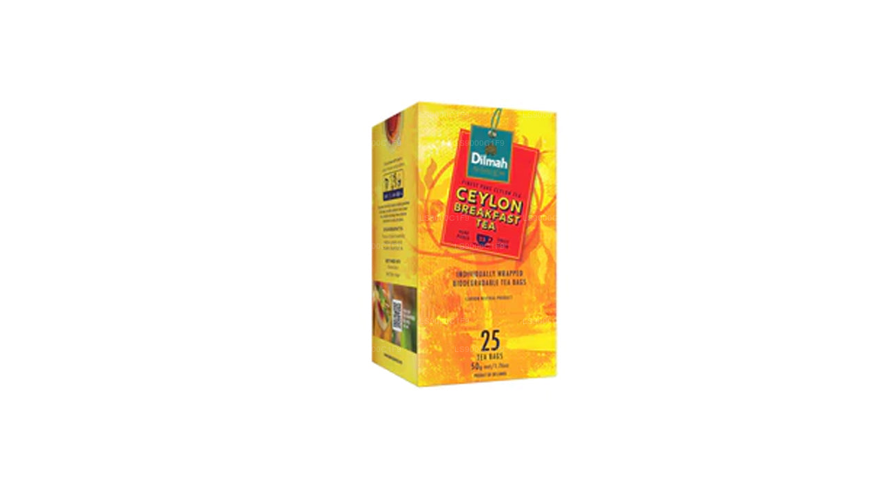 Dilmah Yum Ceylon Frühstückstee (50 g), 25 Teebeutel