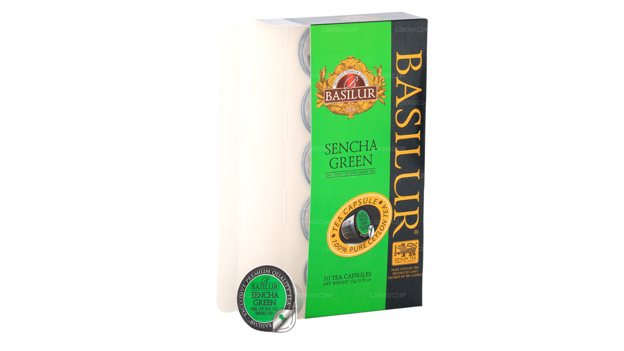 Basilur-Teekapsel-Sencha-Grün-15g-Box-Karton