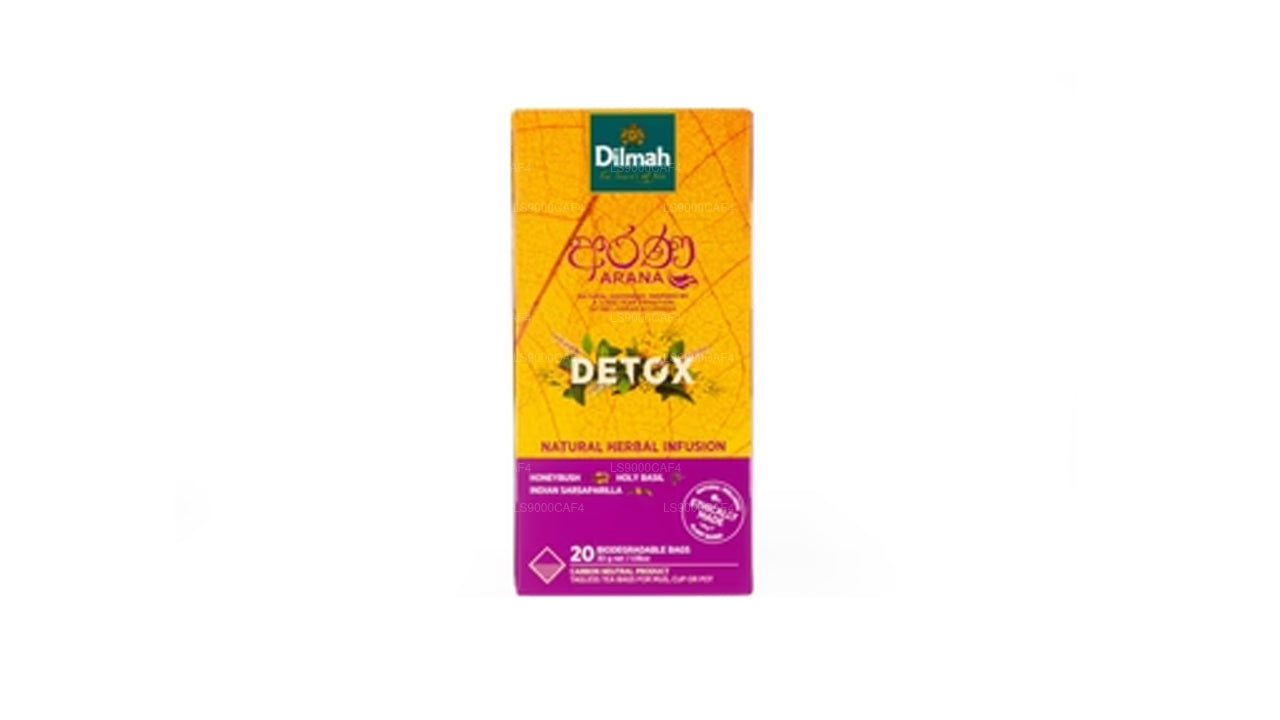 Dilmah Arana Detox Natürlicher Kräutertee (20 Teebeutel ohne Etikett)