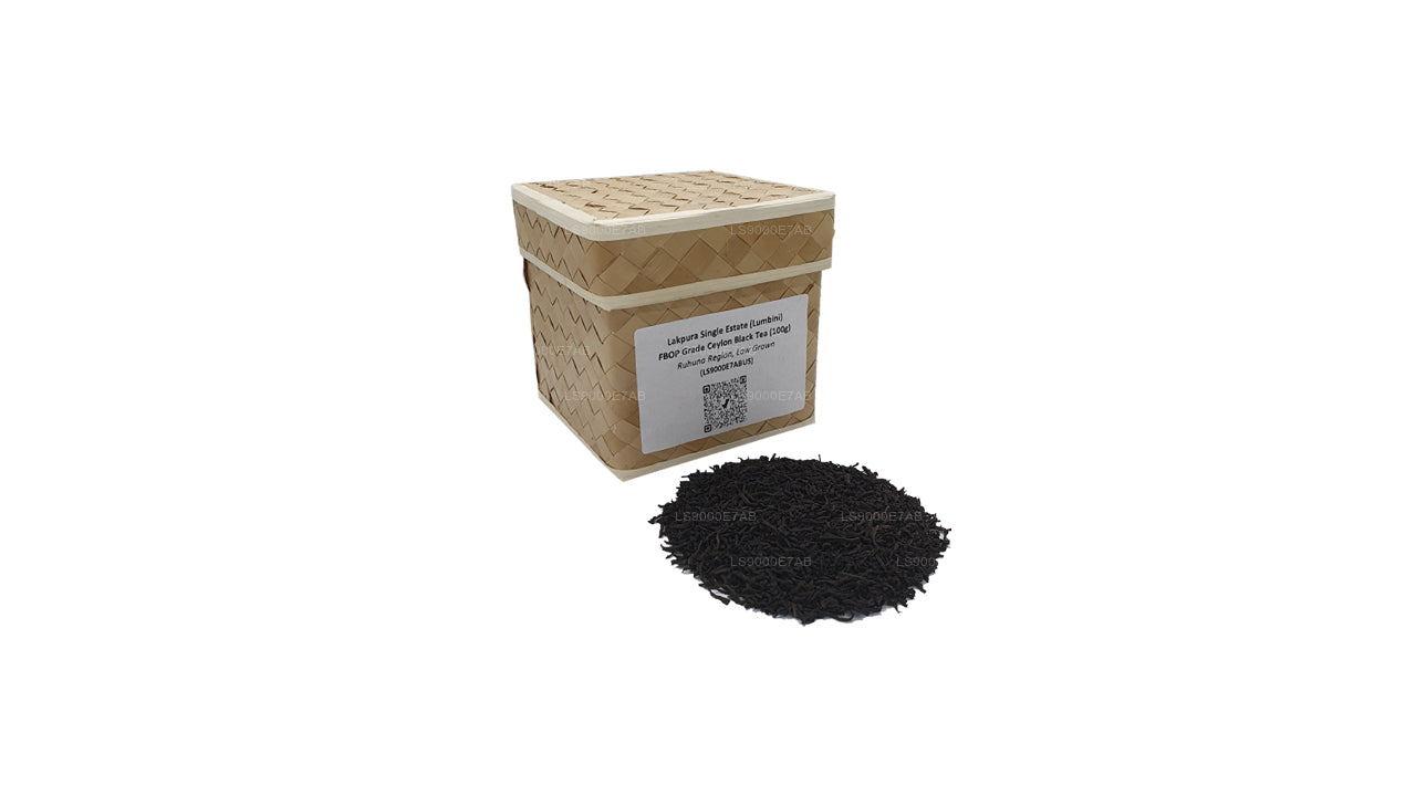 Lakpura Single Estate (Lumbini) Ceylon-Schwarztee in FBOP-Qualität (100 g)