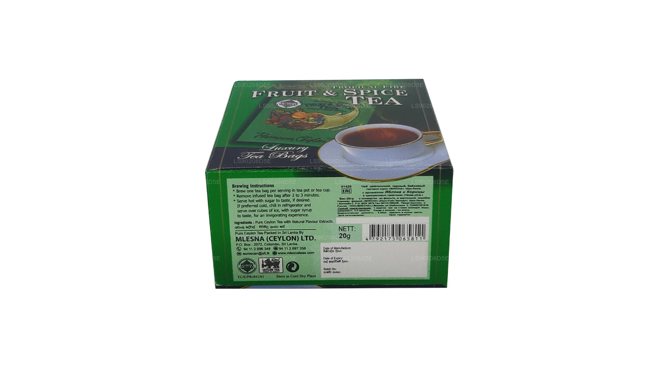 Mlesna Früchte- und Gewürztee (20 g), 10 luxuriöse Teebeutel