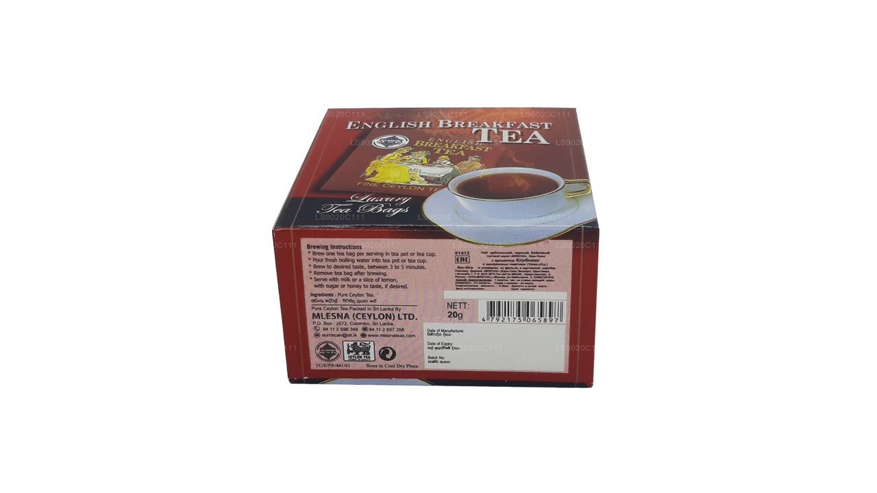 Mlesna Englischer Frühstückstee (20 g), 10 luxuriöse Teebeutel