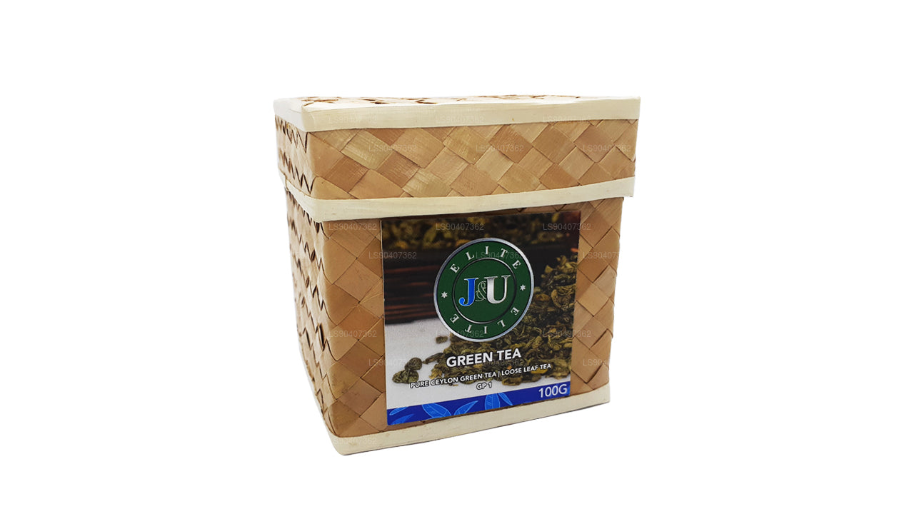 J&U Reiner grüner Ceylon-Tee mit losen Blättern (100 g)
