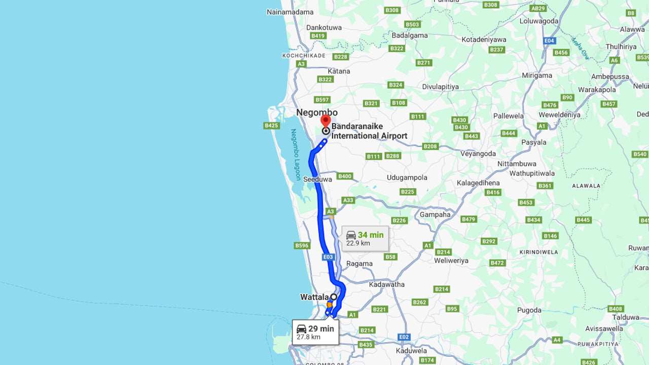Privater Transfer von Wattala City zum Flughafen Colombo (CMB)
