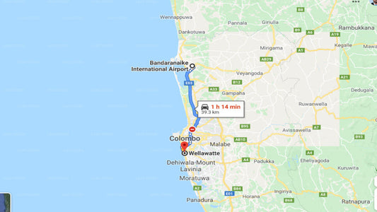 Privater Transfer von Wellawatte City zum Flughafen Colombo (CMB)