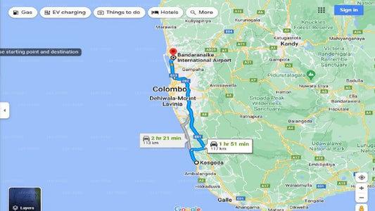 Privater Transfer von Kosgoda City zum Flughafen Colombo (CMB)