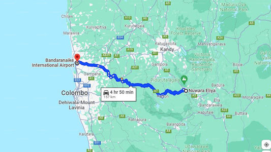 Privater Transfer von Nuwara Eliya City zum Flughafen Colombo (CMB)