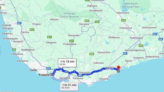 Privater Transfer von Koggala City nach Tangalle City