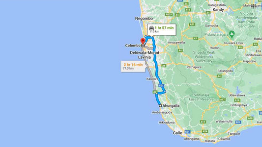 Privater Transfer von Ahungalla City nach Colombo City