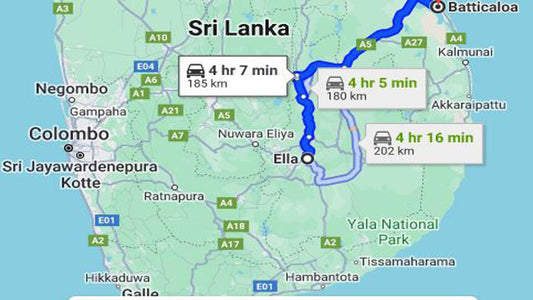 Privater Transfer von Ella City nach Batticaloa City