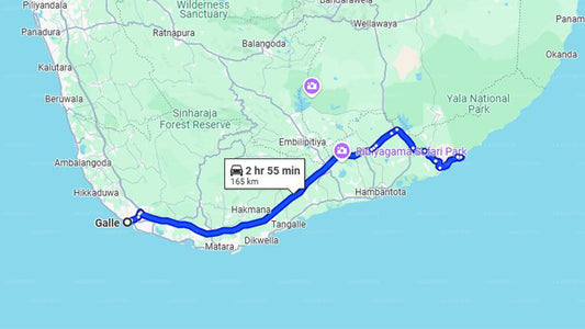 Privater Transfer von Galle City nach Yala City