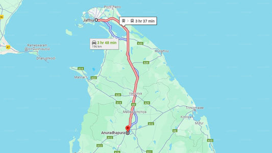 Privater Transfer von Jaffna nach Anuradhapura